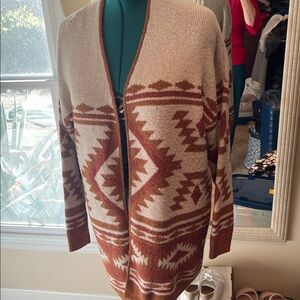 Cozy Geometric Patterned Cardigan